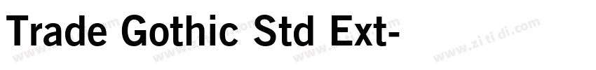 Trade Gothic Std Ext字体转换
